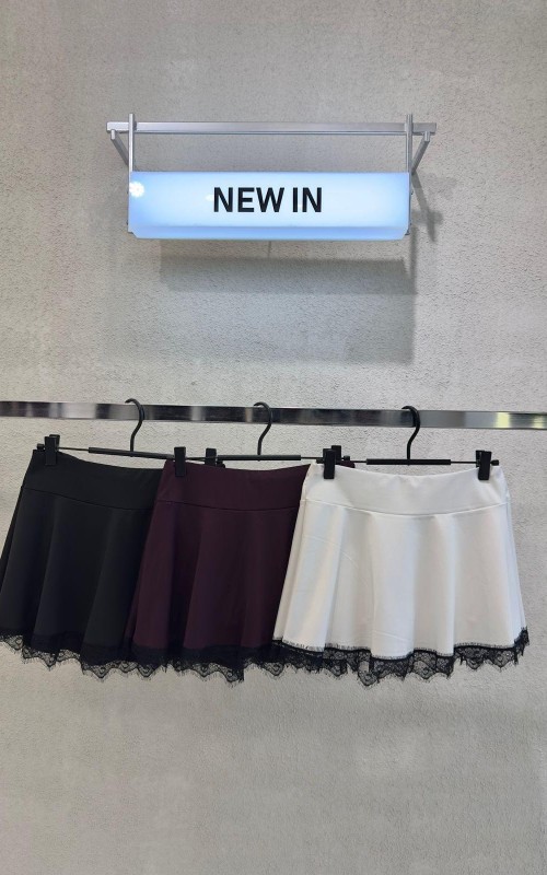 POLLERA MICROFIBRA CON SHORT Y PUNTILLA - Art.548